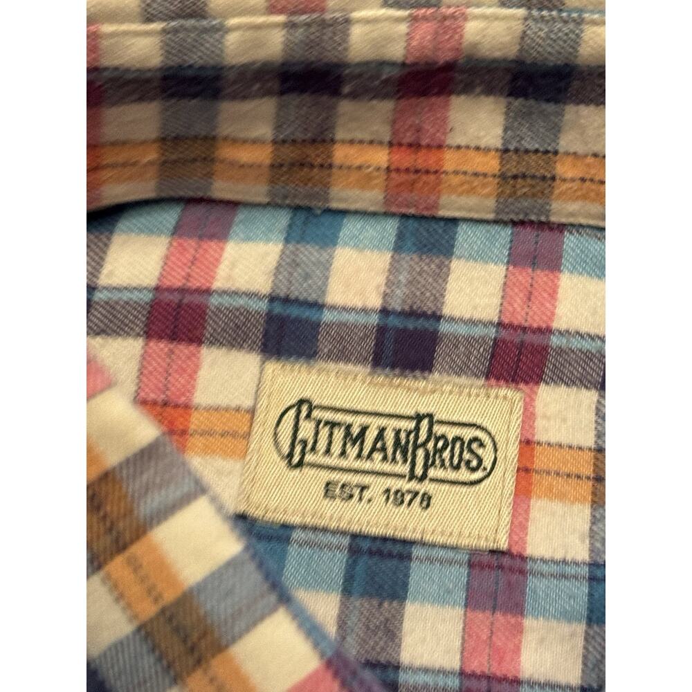 Medium Gitman Bros Colorful Checkered Soft Cotton… - image 3
